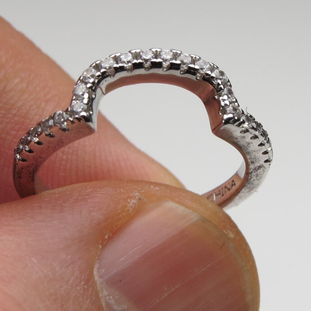 *925 Sterling Silver Diamond Ring insert